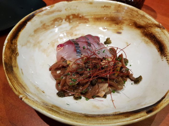 Mackerel sashimi