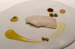 Confit skate with mustard oil