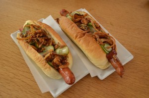 Hot dog at Andersen Bakery