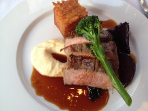 Veal sous vide with potato and gravy
